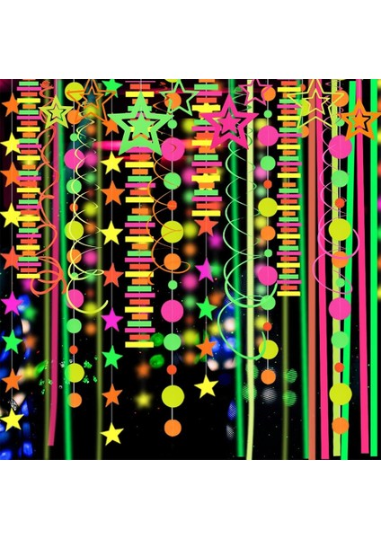 10 Adet Turuncu Neon Floresan Parti Malzemeleri Neon Balon Karanlıkta Glow Afiş Kağıt Çelenk Süslemeleri Düğün Doğum Günü Blacklight Parti (Yurt Dışından)