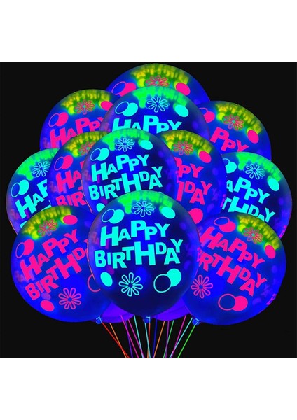 10 Adet Turuncu Neon Floresan Parti Malzemeleri Neon Balon Karanlıkta Glow Afiş Kağıt Çelenk Süslemeleri Düğün Doğum Günü Blacklight Parti (Yurt Dışından)