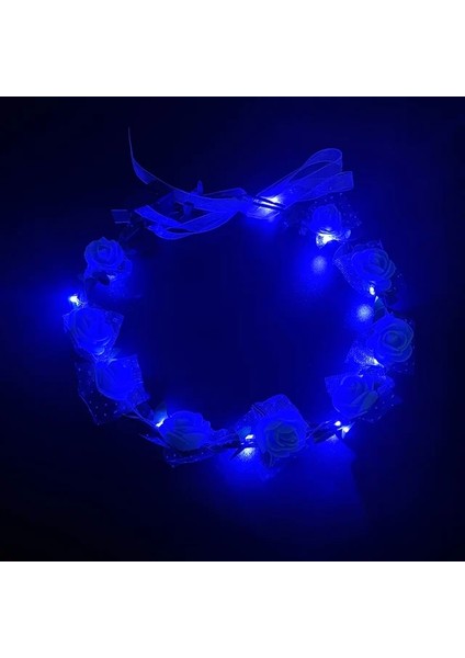 L05 Düğün Parti Taç Çiçek Kafa Bandı LED Işık Çelenk Çelenk Dekorasyon Kadın Kız Doğum Günü Favor Aydınlık Saç Çelenk Hairband (Yurt Dışından)