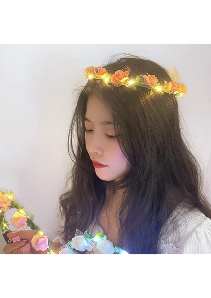 L05 Düğün Parti Taç Çiçek Kafa Bandı LED Işık Çelenk Çelenk Dekorasyon Kadın Kız Doğum Günü Favor Aydınlık Saç Çelenk Hairband (Yurt Dışından) indirimleri