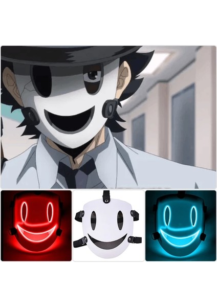 03 Sıcak Neon Parlayan Film Tema Maskesi Japon LED Işıklı Yüksek Rise Invasion Maske Cosplay Cadılar Bayramı Partisi Işık Up Maske Sahne (Yurt Dışından) modelleri