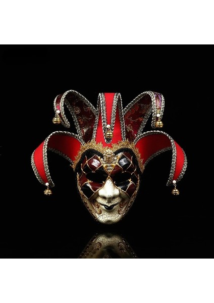 Kırmızı Mardi Gras Venedik Masquerade Maskesi Cadılar Bayramı Palyaço Maskesi Parti Olay Gösterisi Topu Malzemeleri Dekorasyon Cosplay (Yurt Dışından) fiyatları