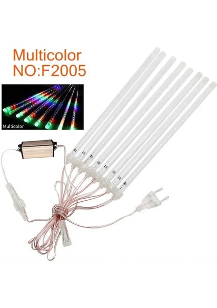 Renkli F2005 Abd Tak 50CM Su Geçirmez Meteor Yağmuru Yağmur 8 Tüp LED Dize Işıklar 30CM /50CM Dış Mekan Tatili Noel Dekorasyonu Için Ağaç Ab/abd/au/ingiltere Tak (Yurt Dışından)