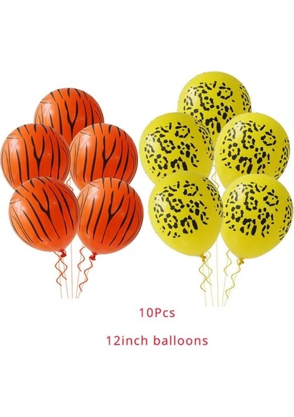 10 Adet Balonlar Karikatür Orman Hayvan Tek Kullanımlık Parti Sofra Setleri Çocuklar Doğum Günü Safari Parti Dekor Bebek Duş Orman Tema Parti Malzemeleri (Yurt Dışından)