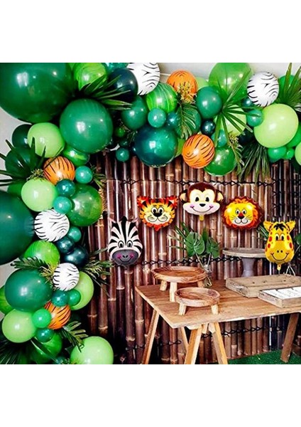 10 Adet Balonlar Karikatür Orman Hayvan Tek Kullanımlık Parti Sofra Setleri Çocuklar Doğum Günü Safari Parti Dekor Bebek Duş Orman Tema Parti Malzemeleri (Yurt Dışından)
