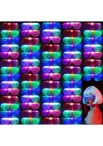 Pembe 10 Adet 10/20/50 Adet Karanlıkta Glow Parti Gözlüğü Light Up LED Gözlük Neon Parti Çocuklar Yetişkinler Için Güneş Gözlüğü Şekeri Doğum Günü Noel (Yurt Dışından) fiyatları