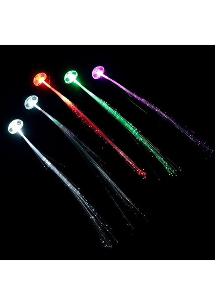 Firkete Renkli 5 Pcs 1/50 Adet LED Parti Renkleri Işıklı Fiber Optik Saç Tokalarım Klip Firkete Ipek Flaş Örgüler Düğün Yeni Yıl Doğum Günü Hediyeleri (Yurt Dışından)