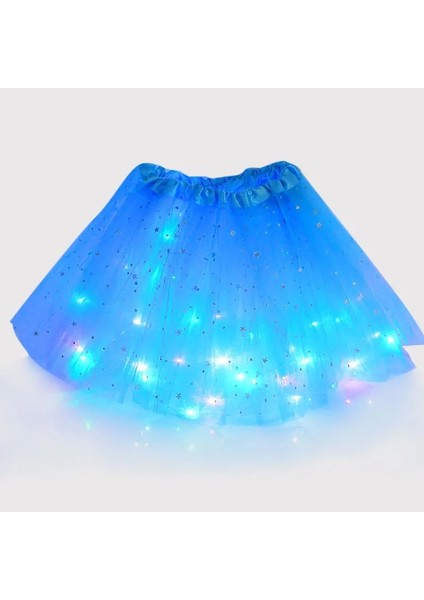 B08 LED Parlayan Işık Çiçek Prenses Tutu Etekler Peri Kostüm Kız Light Up Etek Glow Kafa Bandı Düğün Parti Kostüm Cosplay (Yurt Dışından) modelleri