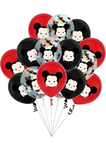 Balon-15 Adet Disney Minnie Mouse 1st Doğum Günü Dekor Bebek Kız Iyilik Parti Dekoru Bebek Kız Için Diy Doğum Günü Balon Dekor Bebek Duş Hediyeleri (Yurt Dışından)