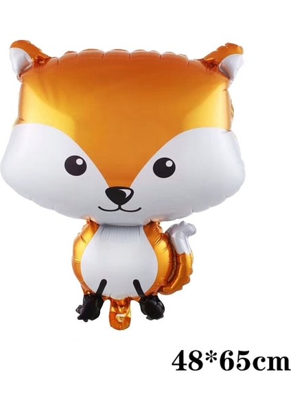 Tilki Büyük Beyaz At Alüminyum Film Balon Hayvan Temalı Doğum Günü Partisi Süslemeleri Çocuk Duş Oyuncakları Çocuk Duş (Yurt Dışından)