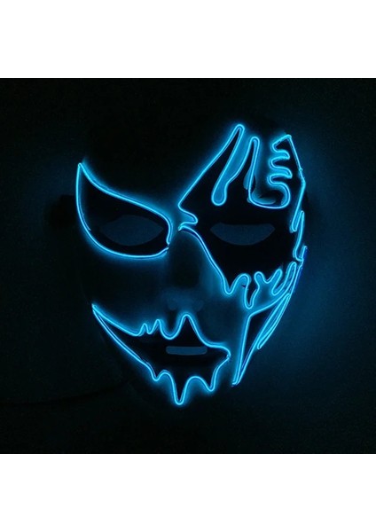 Stil 30 Cosplay Cadılar Bayramı Partisi Maskesi Aydınlık Light Up LED Maske El Neon Parlayan Anime Maske Masque Masquerade Maskeleri Korku Karnaval Maskesi (Yurt Dışından)