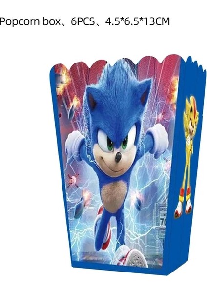 Patlamış Mısır Kutusu 6 Adet Doğum Günü Partisi Süslemeleri Çocuklar Tek Kullanımlık Sofra Seti Bebek Duş Erkek Kız Parti Dekor Malzemeleri Çocuk Doğum Günü Hediyesi (Yurt Dışından)