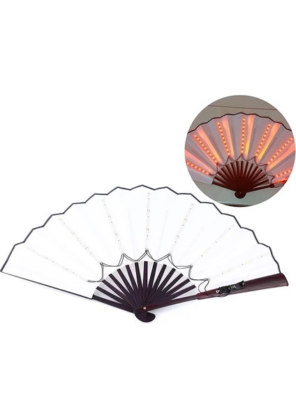 Rd Glow Katlanır LED Fan Dans Işıkları Gece Gösterisi Dj Floresan Bar Gece Kulübü Parti Hediyeler Cadılar Bayramı Dekorasyon Renk Değişen Fan (Yurt Dışından)