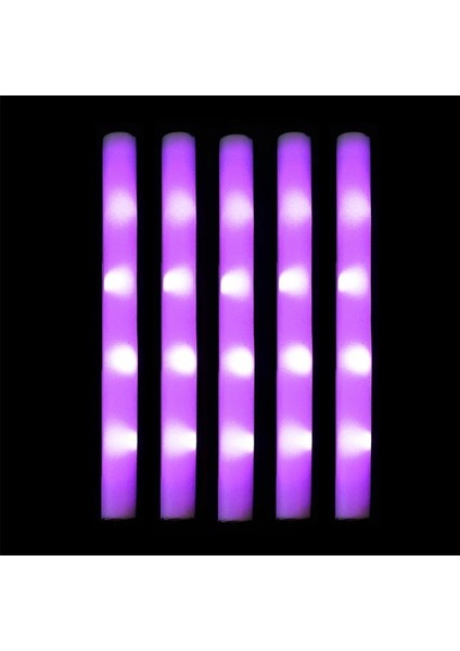 Mor-Her Zaman 5 Pcs LED Glow Sticks Renkli Rgb Floresan Işıklı Köpük Sopa Tezahürat Tüpü Düğün Doğum Günü Partisi Malzemeleri Için Parlayan Işık Sahne (Yurt Dışından)