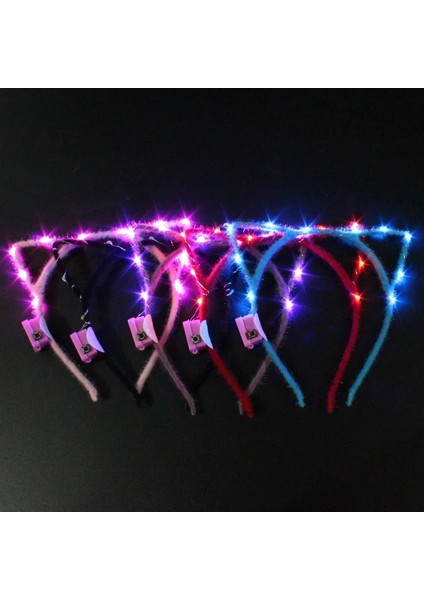 Gül Kedi 1 Adet Kadın Kız LED Glow Kedi Tavşan Kulak Hairband Light Up Kafa Bandı Çiçek Çelenk Parti Gelin Hediye Doğum Günü Düğün Paskalya (Yurt Dışından) indirimleri