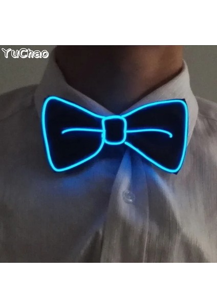 C Mavi Sıcak Satış LED Festivali Rave Işık Parti Cosplay Vendetta Guy Fawkes Flaş Takım Elbise El Şapka + Parlayan Kravat + Neon Maske Bar Dans Malzemeleri (Yurt Dışından) fiyatları