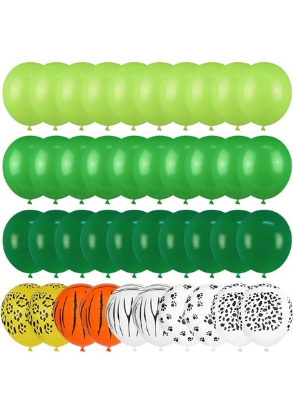 Set2 40 Adet Yeşil Balonlar Set Metalik Konfeti Balonu Jungle Safari Hayvan Doğum Günü Partisi Süslemeleri Çocuk Çocuk Bebek Duş Iyilik (Yurt Dışından) fırsatları