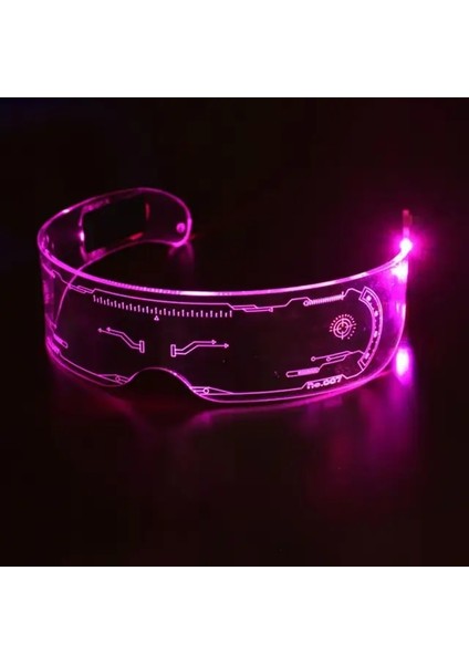 Pembe LED Işıklı Gözlük Neon Parti Gözlüğü Müzik Bar Ktv Sevgililer Günü Partisi Dekorasyon LED Gözlük Festivali Performans Prop (Yurt Dışından)
