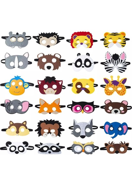 Stil 7 Göz Maskesi Komik Parti Dekorasyon Karikatür Maske Cosplay Sevimli Doğum Günü Dekor Orman Hayvan Çocuk Maskesi Pet Keçe Hayvan Şekli (Yurt Dışından) modelleri