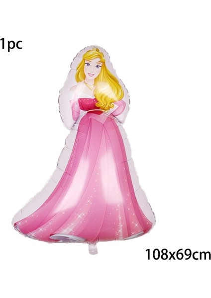 Uyuyan Güzel 1 Adet 108*69 cm Büyük Çan Cinderella Kar Beyaz Elsa Prenses Folyo Balonlar Bebek Doğum Günü Partisi Süslemeleri Çocuklar Helyum Topları Oyuncaklar (Yurt Dışından)