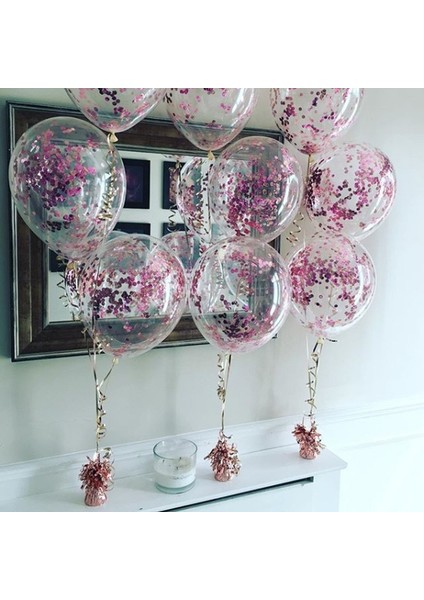 Gül 10 Adet 12 Inç Altın Yıldız Konfeti Lateks Balonlar Glitter Temizle Şeffaf Balonlar Düğün Birthdy Parti Dekorasyon Helyum Topları (Yurt Dışından) fırsatları