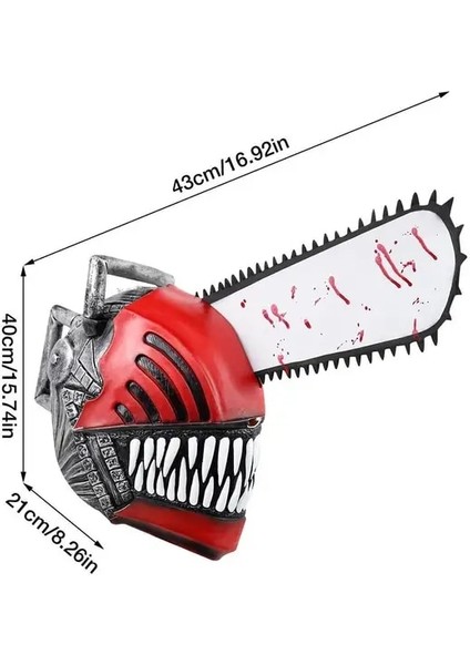 Kırmızı Denji Maskesi Cosplay Lateks Maskeleri Kask Masquerade Cadılar Bayramı Partisi Kostüm Sahne Aksesuarları Yetişkin Hediye Için (Yurt Dışından)