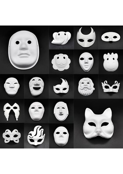 R Kedi Yüz Maskesi Boyanabilir Hamuru Boş Maske Parti Maskesi Cosplay Dans Partisi Için Aksesuar Cadılar Bayramı Masquerade Dıy Zanaat Tedarik Yeni (Yurt Dışından)