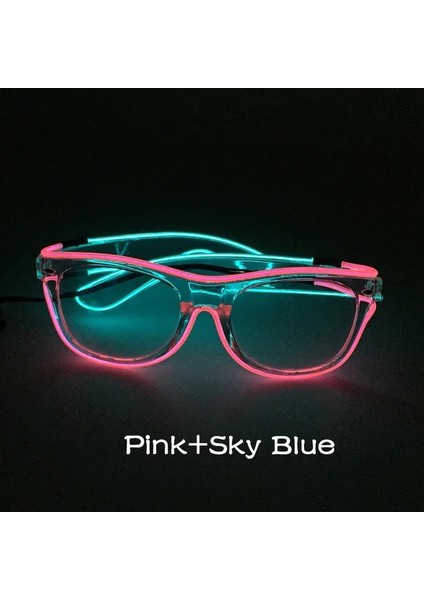 Çift Renk 1 Ses Aktif Yepyeni Neon LED Ampuller Işıldayan Parlayan Gözlük Karnaval Dekor El Tüp Rave Kostüm Partisi Için Soğuk Işık Köpüklü Gözlük (Yurt Dışından)