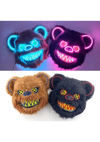 Parlayan Maske 19 Cadılar Bayramı Kanlı Tavşan Ayı Maskesi Parti Korkunç Cosplay Kafa Kapak Maskeleri Karnaval Kostüm Başlık Sahne Masquerade Korku Sahne (Yurt Dışından) indirimleri