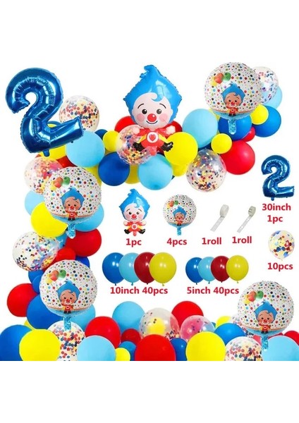Nane Yeşili 1 Takım Plim Palyaço Folyo Numarası Balonlar Mavi Lateks Hava Globos Çocuk Bebek Duş Doğum Günü Partisi Süslemeleri Çocuklar Şişme Oyuncaklar (Yurt Dışından)