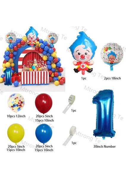 Nane Yeşili 1 Takım Plim Palyaço Folyo Numarası Balonlar Mavi Lateks Hava Globos Çocuk Bebek Duş Doğum Günü Partisi Süslemeleri Çocuklar Şişme Oyuncaklar (Yurt Dışından)