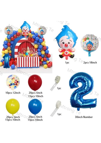 Nane Yeşili 1 Takım Plim Palyaço Folyo Numarası Balonlar Mavi Lateks Hava Globos Çocuk Bebek Duş Doğum Günü Partisi Süslemeleri Çocuklar Şişme Oyuncaklar (Yurt Dışından)