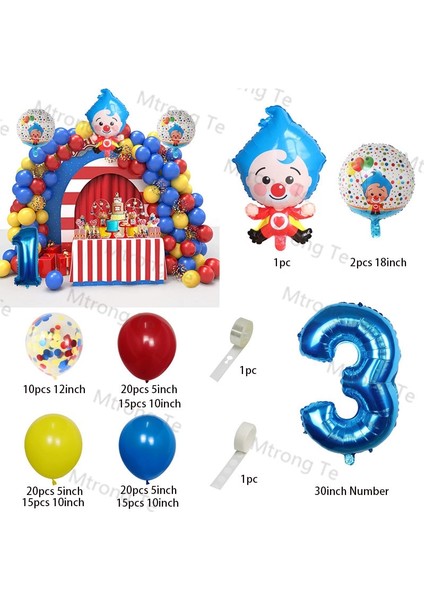 Nane Yeşili 1 Takım Plim Palyaço Folyo Numarası Balonlar Mavi Lateks Hava Globos Çocuk Bebek Duş Doğum Günü Partisi Süslemeleri Çocuklar Şişme Oyuncaklar (Yurt Dışından)