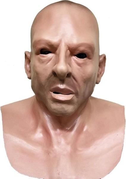 HY-MM-022 Yenı Gerçekçi Adam Maskesi Kauçuk Cosplay Gerçekçi Erkek Lateks Maske Başlık Cosplay Sahne Tam Kafa Kask Erkek Kadın (Yurt Dışından)