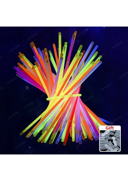100 Adet 20/50/100 Adet Parlak Çubuk Kolye Karanlıkta Parlayan Parti Floresan Işık Bilezik Kolye Neon Düğün Doğum Günü Sahne Dekorasyon (Yurt Dışından)