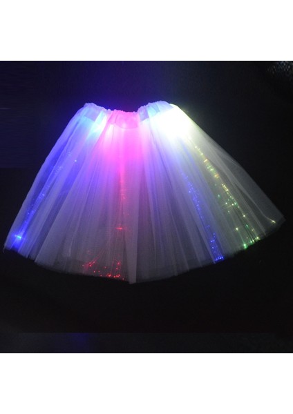 Gençler Veya Kadınlar Için Siyah Kadın Kız Yanıp Sönen LED Işık Up Tül Fiber Optik Tutu Etek Aydınlık Peri Kostüm Doğum Günü Hediyesi Noel Glow Parti (Yurt Dışından) modelleri