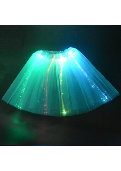 Gençler Veya Kadınlar Için Siyah Kadın Kız Yanıp Sönen LED Işık Up Tül Fiber Optik Tutu Etek Aydınlık Peri Kostüm Doğum Günü Hediyesi Noel Glow Parti (Yurt Dışından) fırsatları