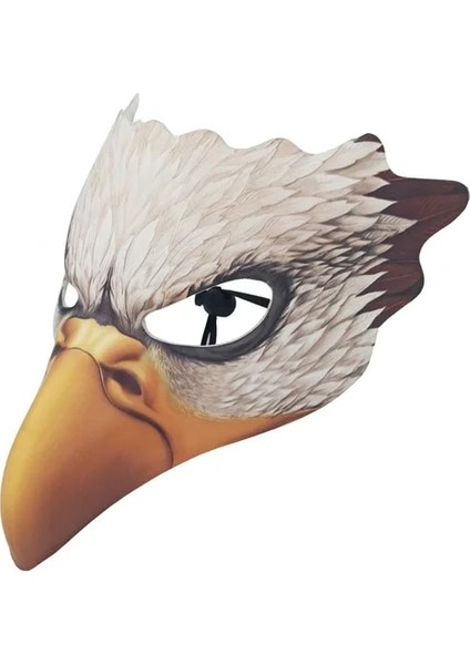 Beyaz Kartal 3D Kartal Maskesi Cadılar Bayramı Karnaval Hayvan Maskesi Pu Deri Eva Yarım Yüz Maskesi Parti Masquerade Cosplay Kostümleri Sahne (Yurt Dışından)