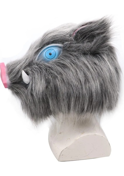 B Inosuke Hashibira Maske Kask Iblis Avcısı Kimetsu Hiçbir Yaiba Cosplay Hood Saç Domuz Maskesi Şapkalar Cadılar Bayramı Karnaval Kostüm Prop (Yurt Dışından) modelleri