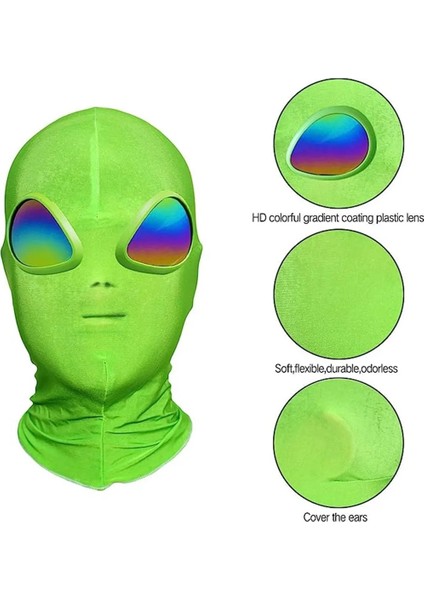 Açık Gri Cadılar Bayramı Uzaylı Maskesi Et Için Alien Cosplay Kostüm Cadılar Bayramı Partisi, Yetişkinler Için Alien 3D Tam Yüz Maskesi Nötr Bir Boyut (Yurt Dışından) indirimleri
