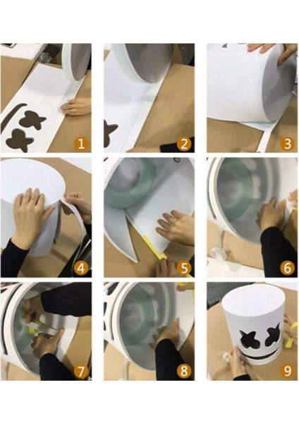 Mor Dj Aydınlık Baş Maskesi Gerçekçi Marshmello Maskesi Nefes Kask Maskesi Dayanıklı Karnaval Festivali Cadılar Bayramı Partisi Sahne Cosplay (Yurt Dışından) modelleri