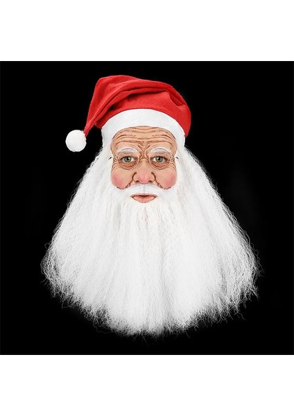 Stil 2 Noel Partisi Noel Baba Maskesi Lateks Maske Açık Süsleme Güzel Noel Baba Kostüm Masquerade Peruk Sakal Giydirme Noel Hediyesi (Yurt Dışından)