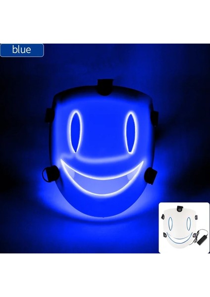 Typea 09 Cadılar Bayramı Gizemli Gülümseyen Tam Yüz Maskesi Cosplay Japon Anime Yüksek Katlı Invasion Karnaval Partisi Için LED Işıklı Maske (Yurt Dışından)