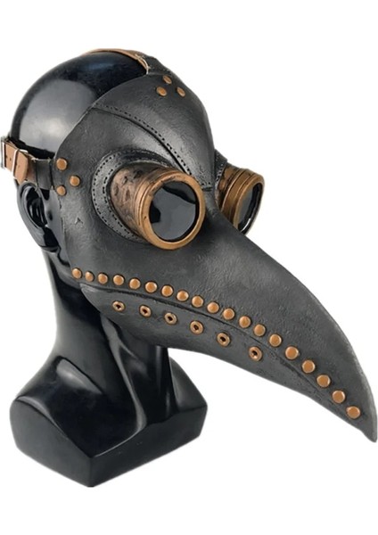 B Cadılar Bayramı Veba Doktor Kuş Maskesi Uzun Burun Gaga Cosplay Steampunk Korkunç Lateks Maske Cadılar Bayramı Kostüm Sahne Parti Iyilik (Yurt Dışından)