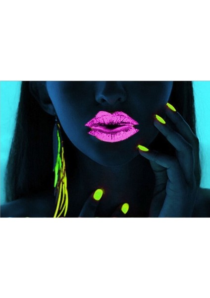 Floresan Mor Glow Blacklight Neon Uv Ruj Yüz ve Vücut Boyası Floresan Makyaj Marker Noel Karnavalı (Yurt Dışından)
