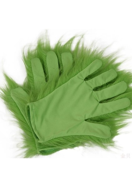 Maskeler ve Eldiven Sevimli Nasıl Noel Yeşil Saçlı Cosplay Maske Lateks Cadılar Bayramı Noel Tam Kafa Lateks Maske Cosplay Kostüm Maske Sahne (Yurt Dışından) fırsatları