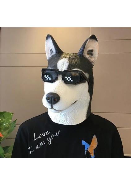 Altın Köpek Kafa Maskesi Cadılar Bayramı Partisi Köpek Kostüm Maskeleri Super Bowl Underdog Kostüm Lateks Hayvan Kafa Maskesi (Yurt Dışından)