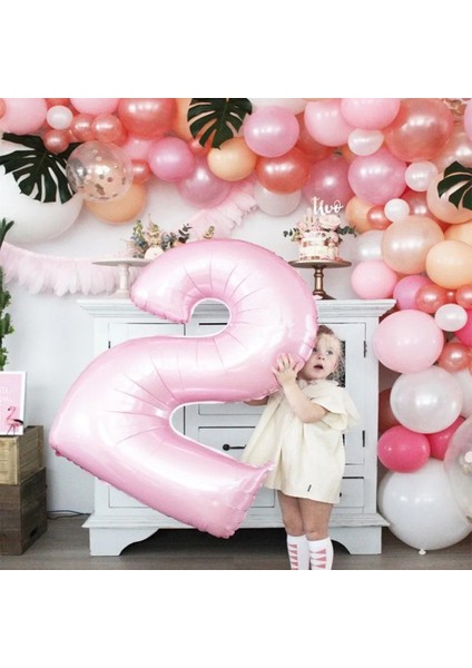 Resim Olarak 40 Inç Macaron Inci Mavi Pembe Numarası Folyo Balon 0-9 Erkek ve Kız Doğum Günü Partisi Bebek Duş Düğün Dekorasyon Malzemeleri (Yurt Dışından)