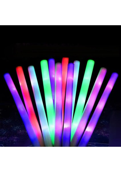 Mavi 10 Adet 10/20 Adet Toplu Renkli LED Parlayan Çubuklar Rgb LED Parlayan Köpük Sopa Tezahürat Tüp Koyu Işık Doğum Günü Düğün Parti Malzemeleri (Yurt Dışından) fiyatları