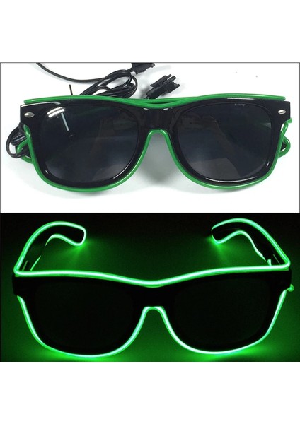Mavi 10 Renk Aydınlık El Neon Gözlük LED Güneş Gözlüğü Bar Parti Dans Dj Parlak Yanıp Sönen Gözlük Light Up Gözlük Glow Parti Malzemeleri (Yurt Dışından) modelleri